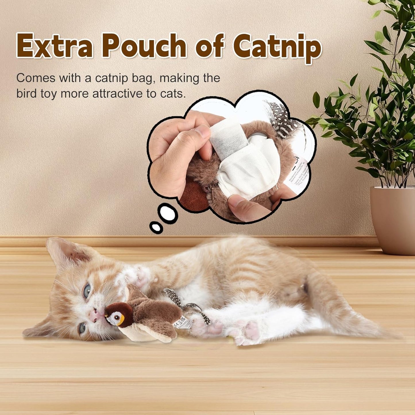 Keep Your Cat Active, Entertained & Out of Trouble — The Interactive Flying Bird Toy They Can’t Resist...Interactive Cat Toys, Bird