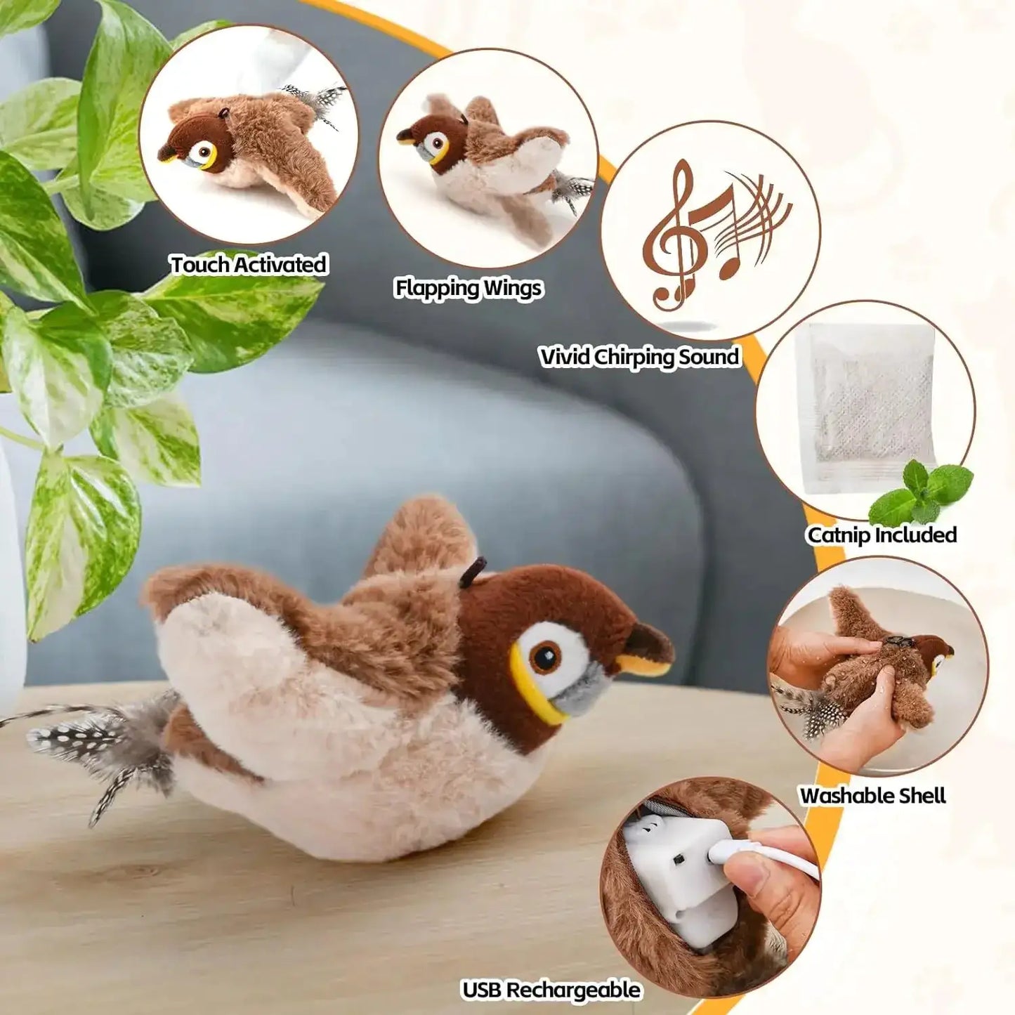 Keep Your Cat Active, Entertained & Out of Trouble — The Interactive Flying Bird Toy They Can’t Resist...Interactive Cat Toys, Bird