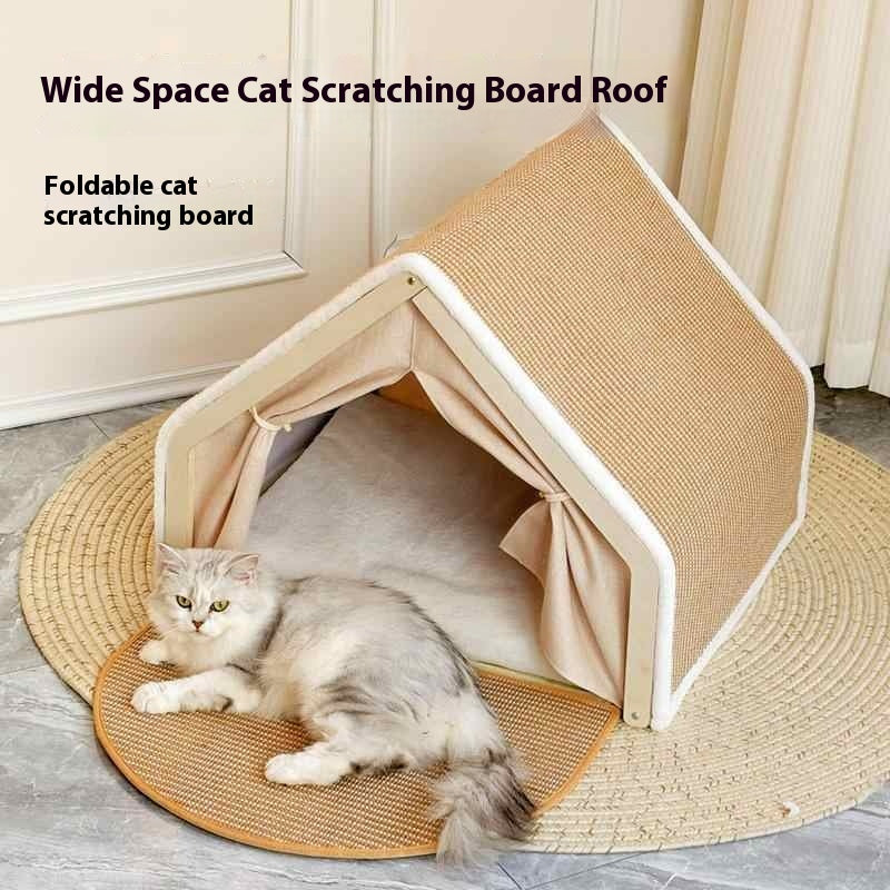 CozyPaw™ 2-In-1 Sisal Cat Scratcher House