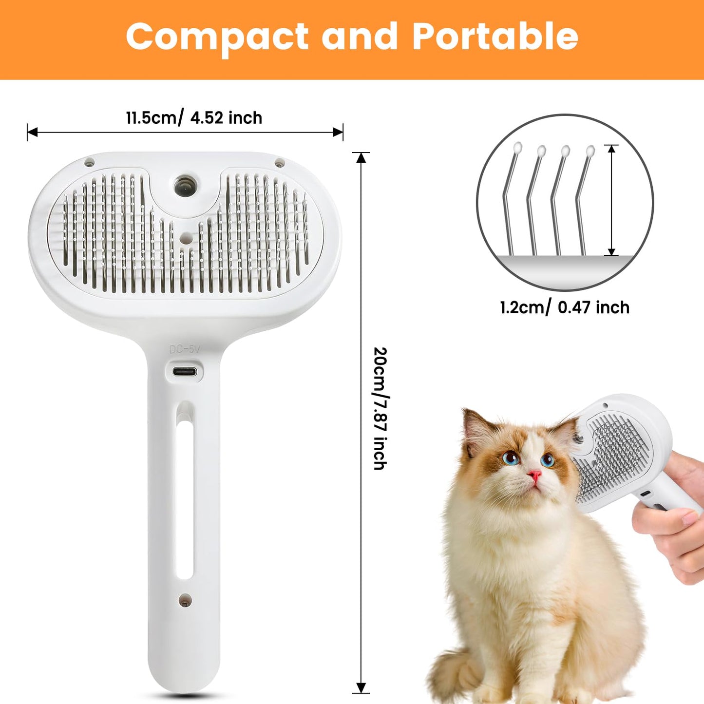 3-in-1 Self-Cleaning Steam Pet Brush The Effortless Way to Reduce Shedding & Keep Your Pet’s Coat Healthy