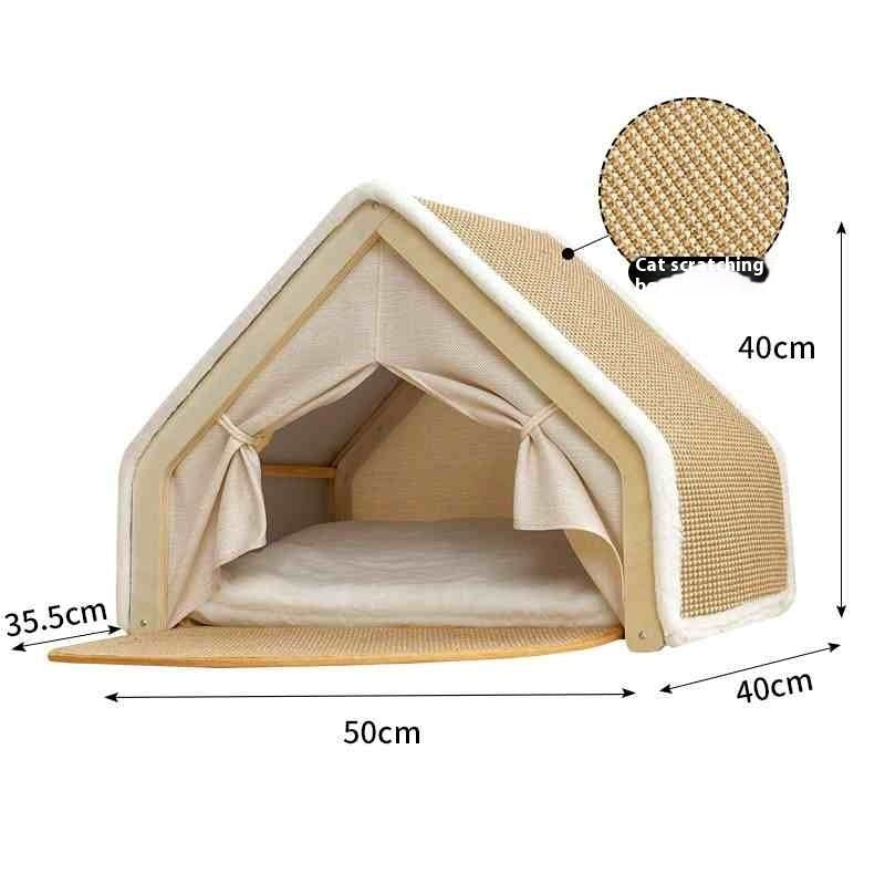 CozyPaw™ 2-In-1 Sisal Cat Scratcher House