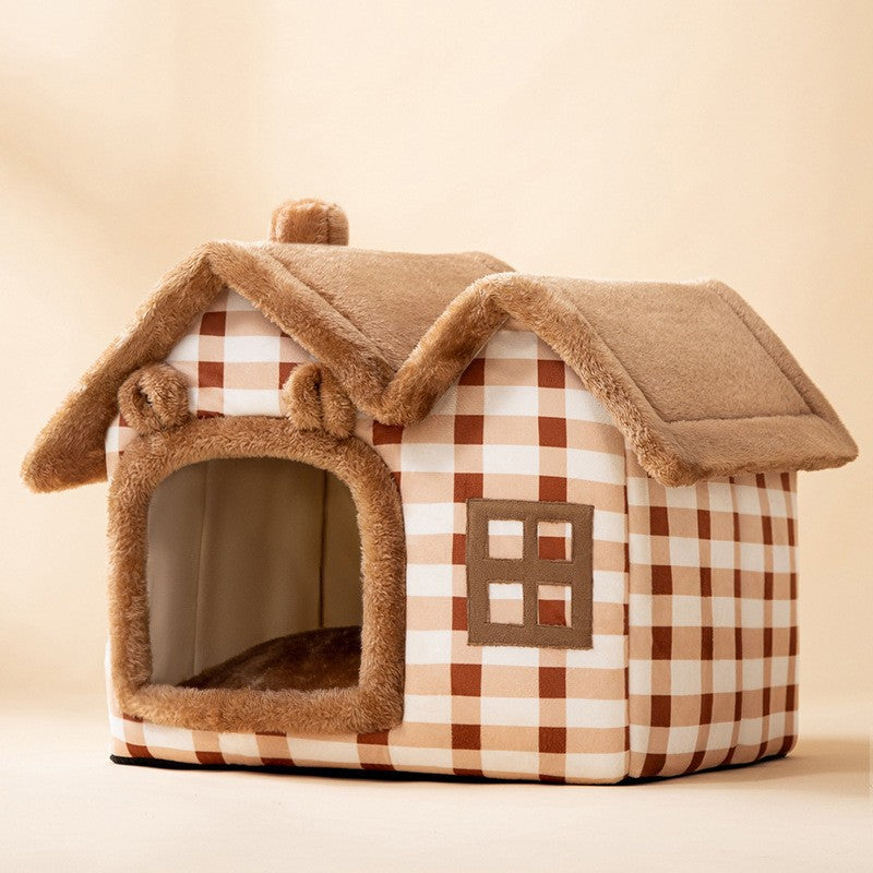 CloudPaws™ Luxury Foldable Pet House Bed For Cats & Dogs