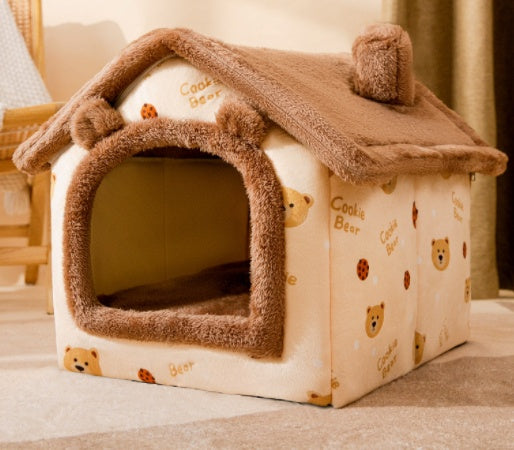 CloudPaws™ Luxury Foldable Pet House Bed For Cats & Dogs