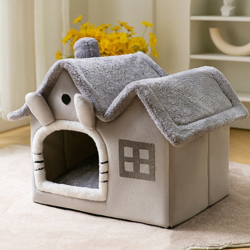 CloudPaws™ Luxury Foldable Pet House Bed For Cats & Dogs