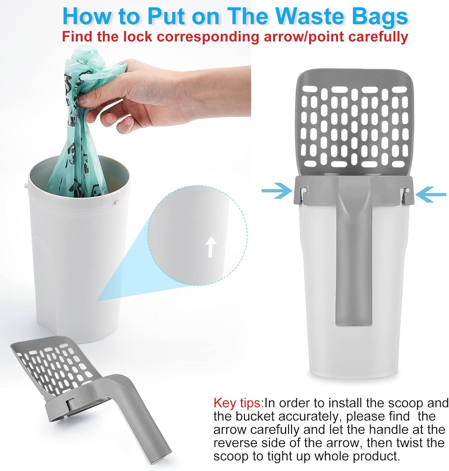 PawClean™ 2-in-1 Cat Litter Scoop With Built-In Waste Storage System