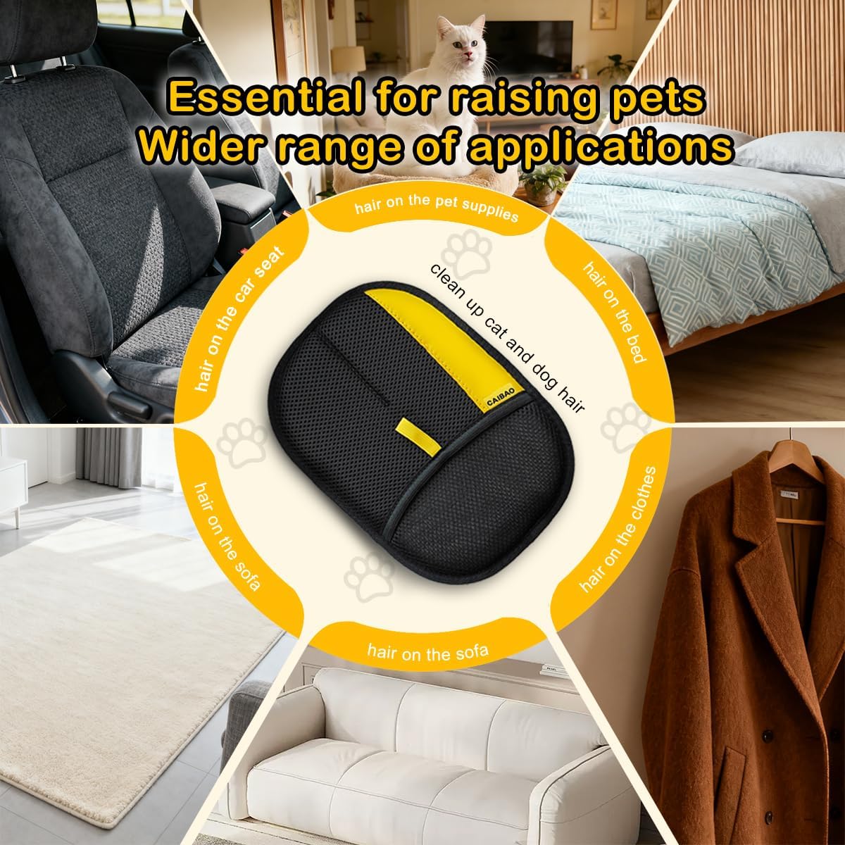 Finally… A Simple Way to Remove Pet Hair Without the Mess, Stress, or Sticky Rollers..Pet Hair Remover Glove