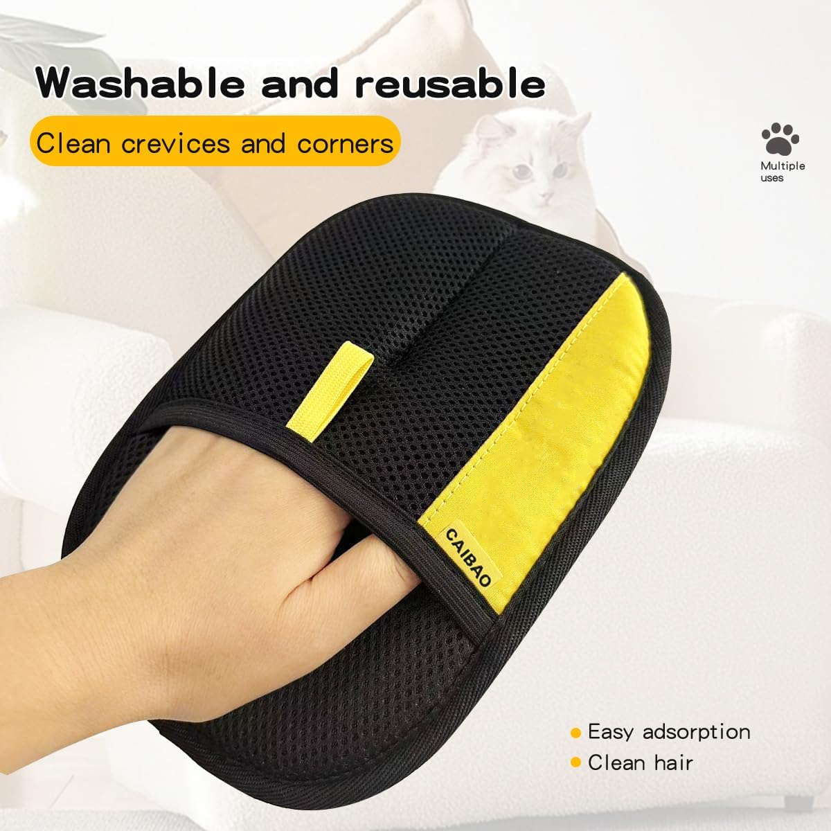Finally… A Simple Way to Remove Pet Hair Without the Mess, Stress, or Sticky Rollers..Pet Hair Remover Glove