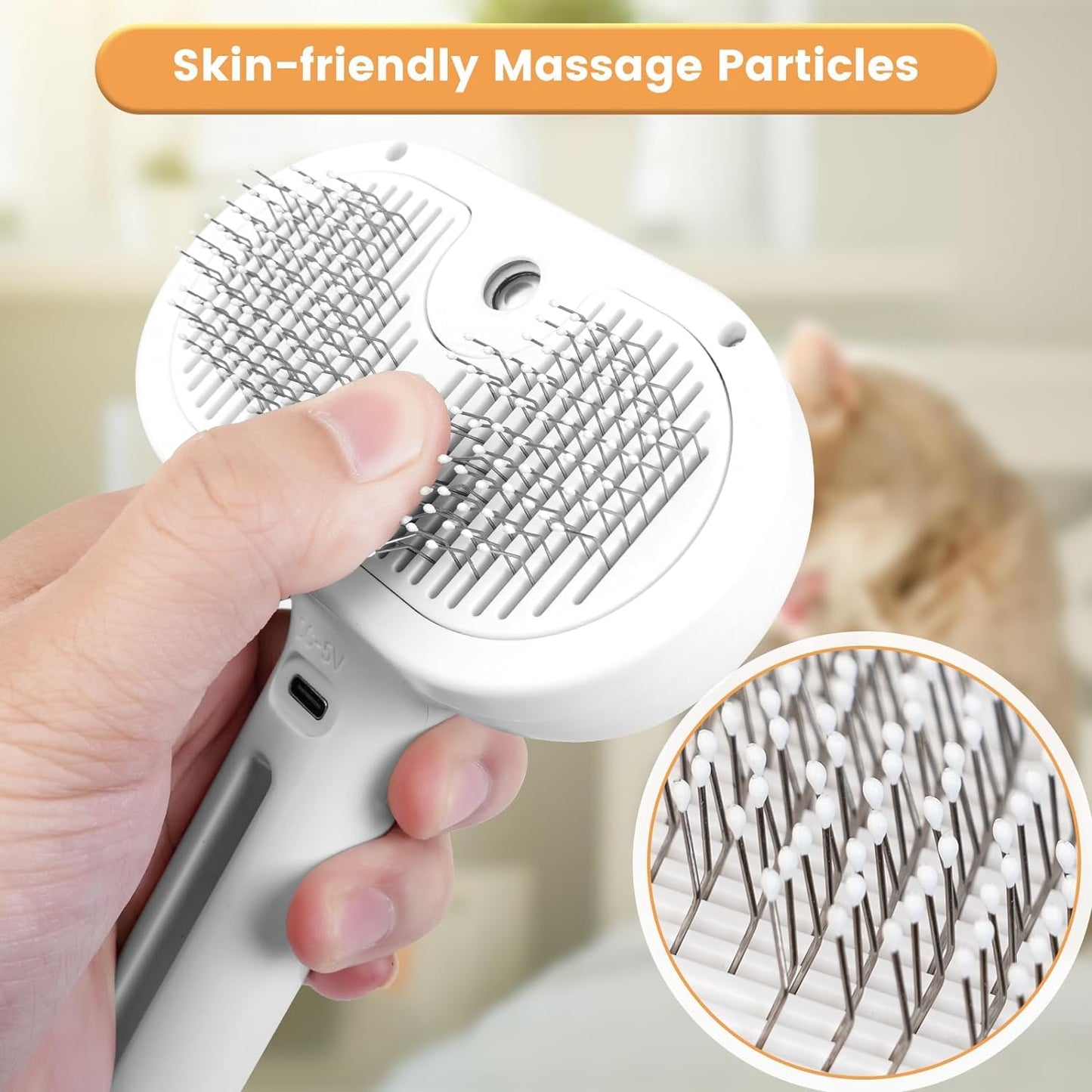 3-in-1 Self-Cleaning Steam Pet Brush The Effortless Way to Reduce Shedding & Keep Your Pet’s Coat Healthy