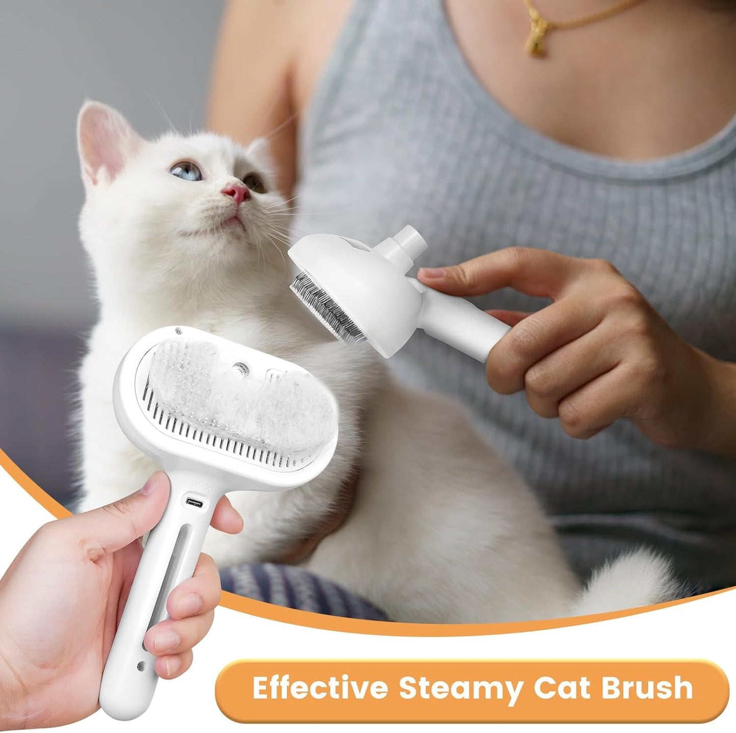 3-in-1 Self-Cleaning Steam Pet Brush The Effortless Way to Reduce Shedding & Keep Your Pet’s Coat Healthy