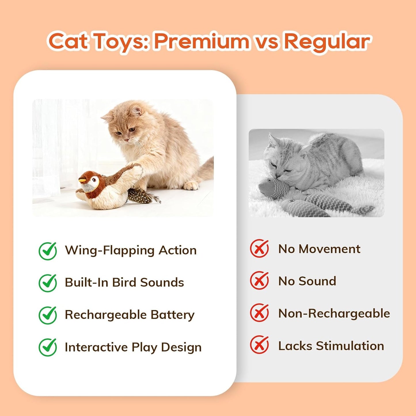 Keep Your Cat Active, Entertained & Out of Trouble — The Interactive Flying Bird Toy They Can’t Resist...Interactive Cat Toys, Bird