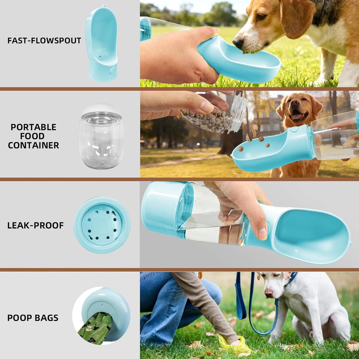 HydroPaw™ Portable Pet Water & Food Bottle