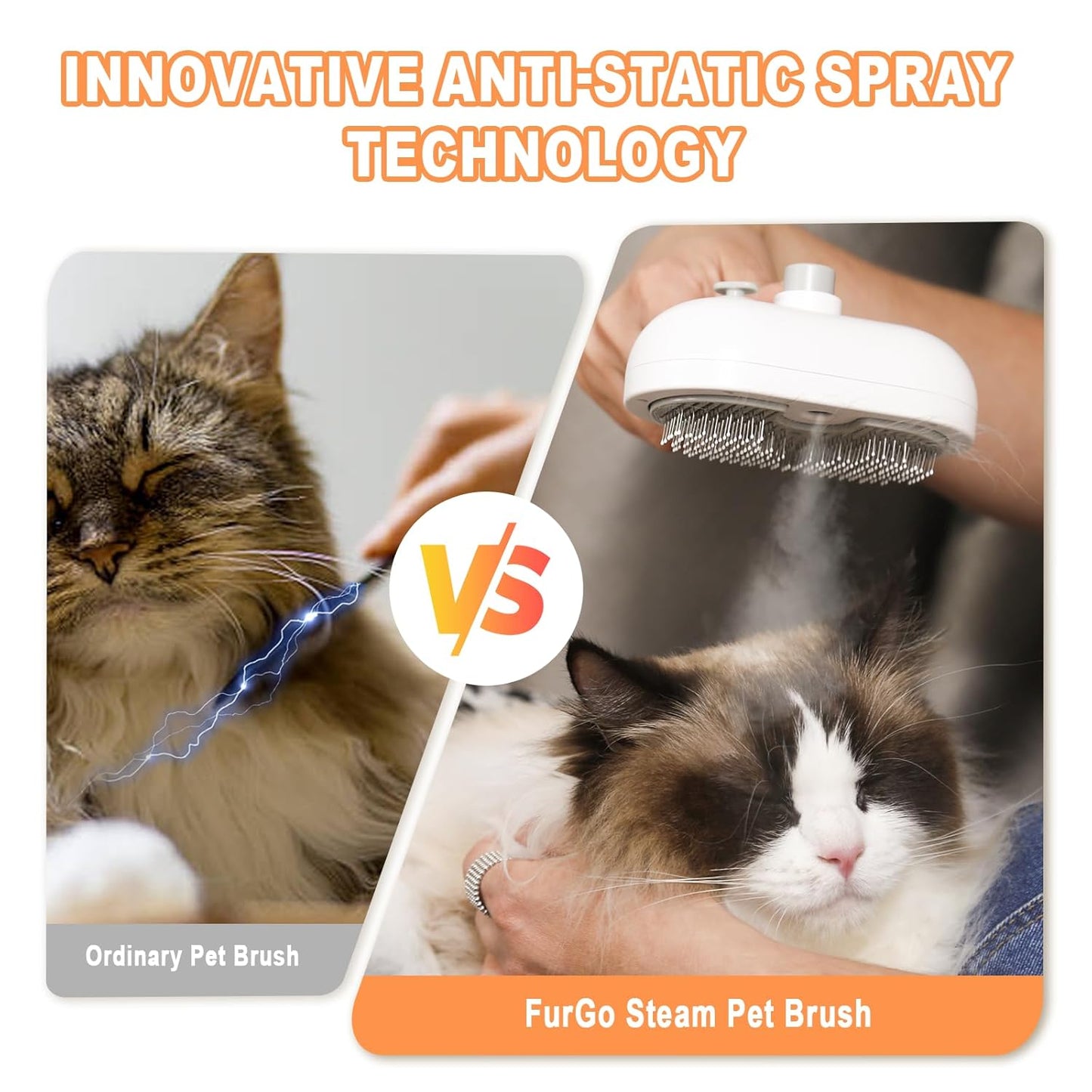 3-in-1 SteamPaw™ Grooming & Shedding Brush