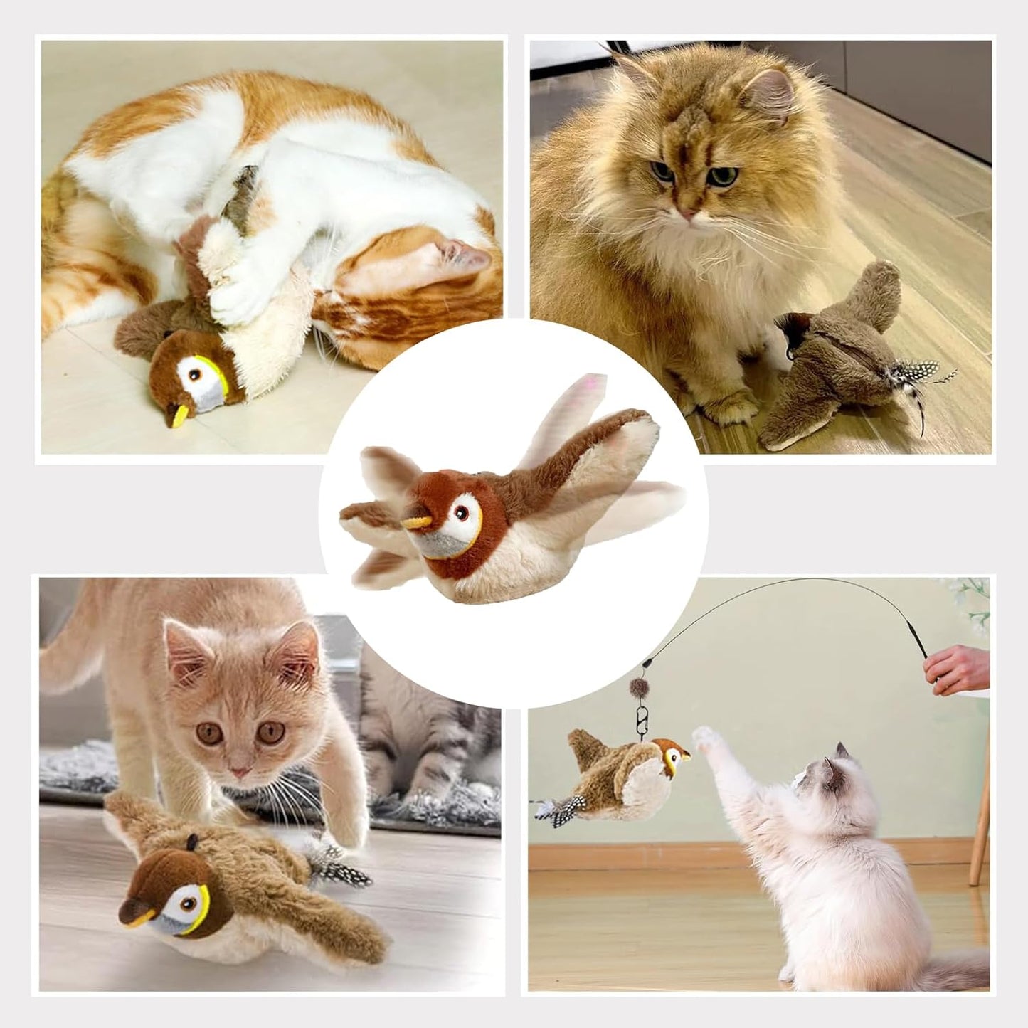 Keep Your Cat Active, Entertained & Out of Trouble — The Interactive Flying Bird Toy They Can’t Resist...Interactive Cat Toys, Bird