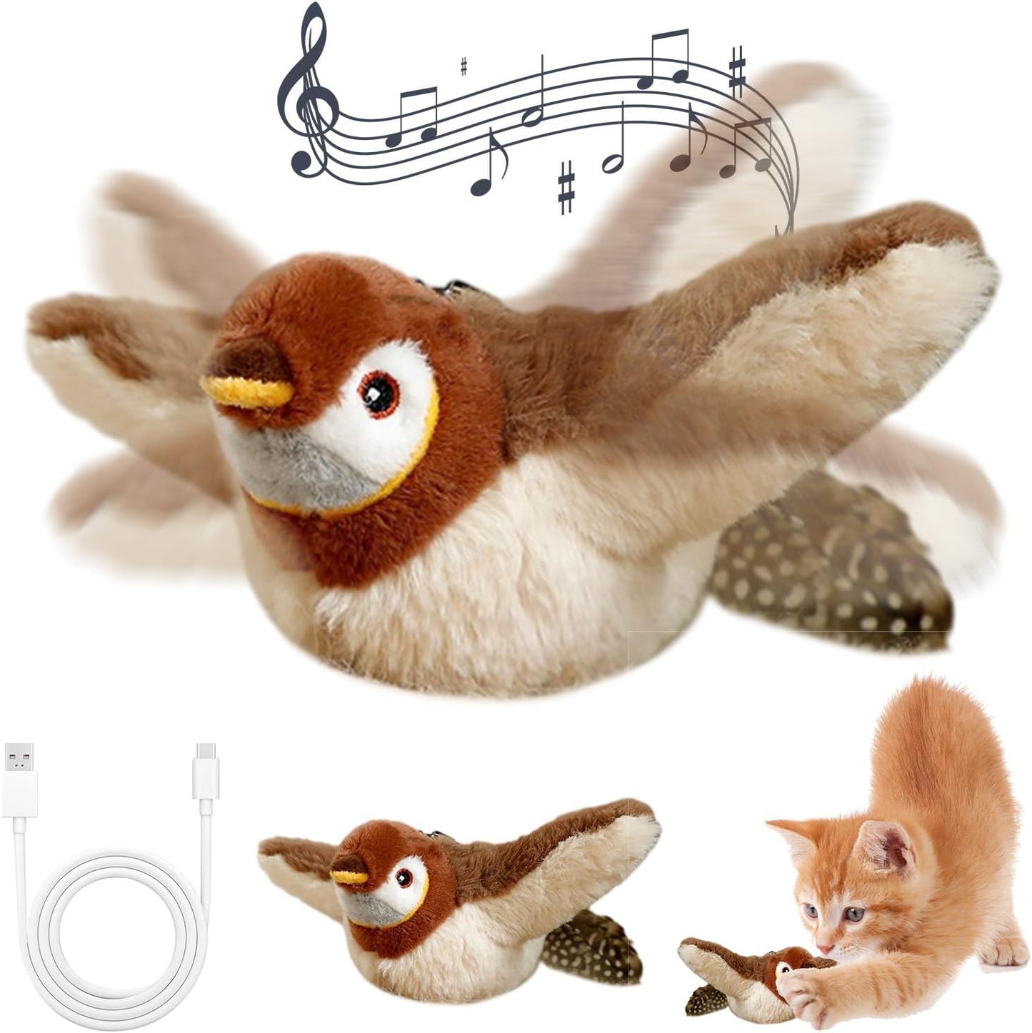 Keep Your Cat Active, Entertained & Out of Trouble — The Interactive Flying Bird Toy They Can’t Resist...Interactive Cat Toys, Bird