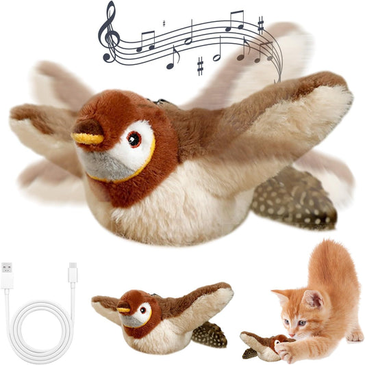 Keep Your Cat Active, Entertained & Out of Trouble — The Interactive Flying Bird Toy They Can’t Resist...Interactive Cat Toys, Bird