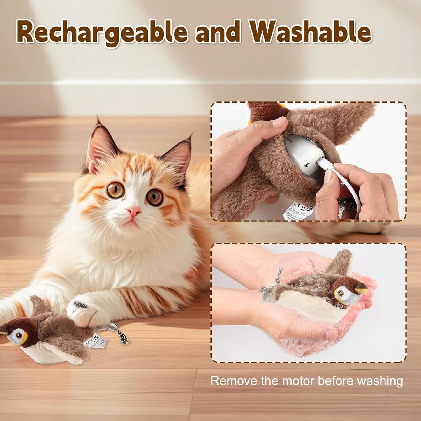 Keep Your Cat Active, Entertained & Out of Trouble — The Interactive Flying Bird Toy They Can’t Resist...Interactive Cat Toys, Bird