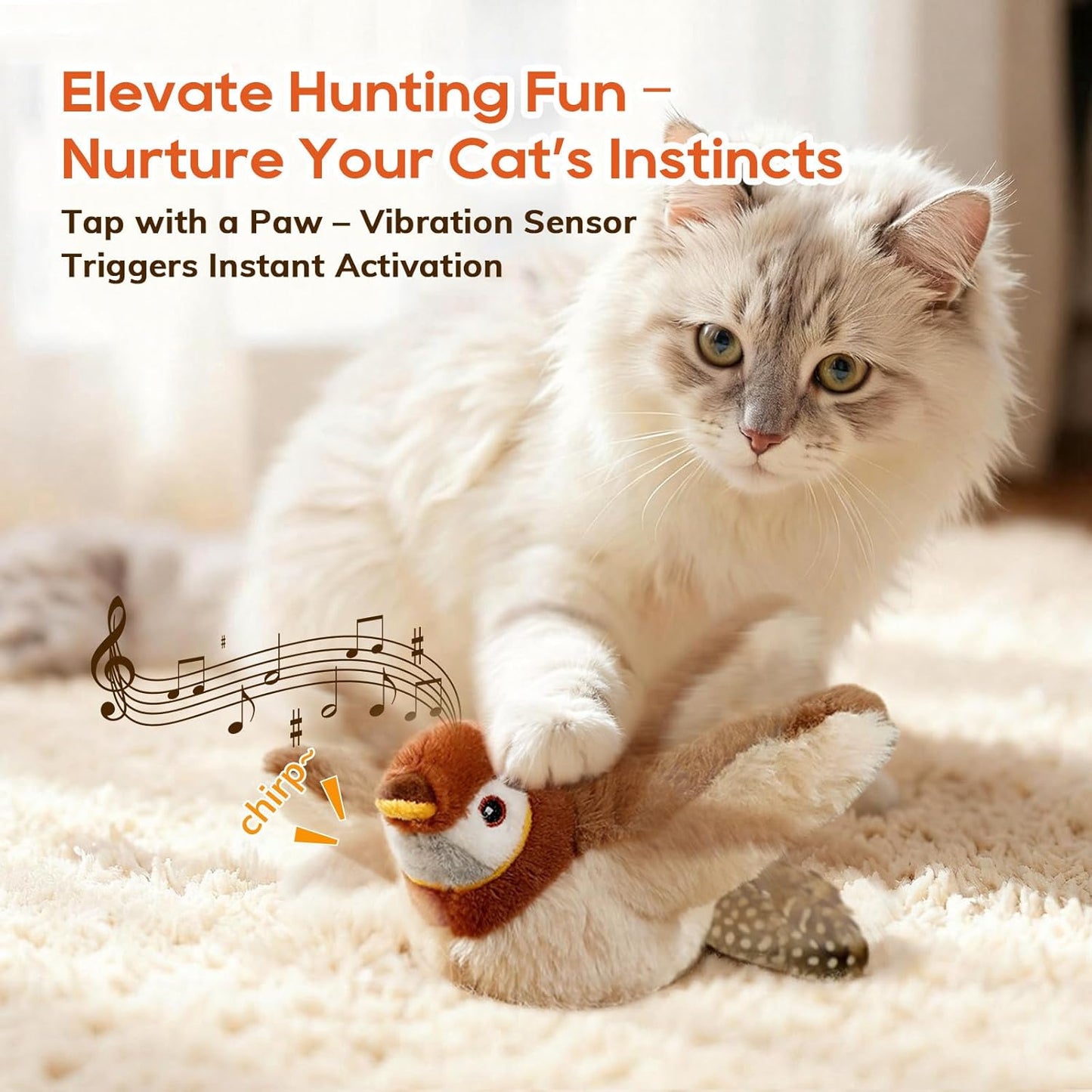 Keep Your Cat Active, Entertained & Out of Trouble — The Interactive Flying Bird Toy They Can’t Resist...Interactive Cat Toys, Bird