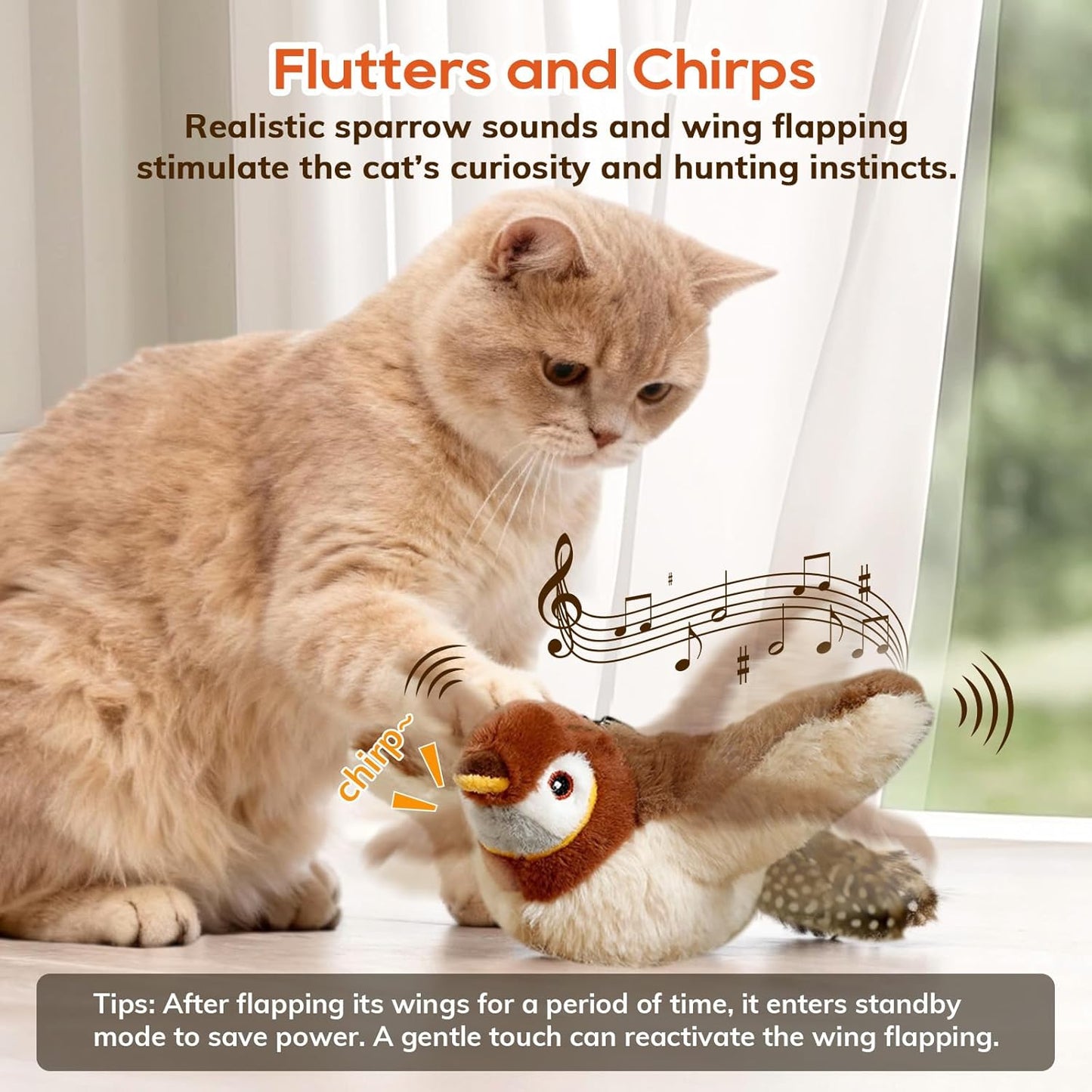 Keep Your Cat Active, Entertained & Out of Trouble — The Interactive Flying Bird Toy They Can’t Resist...Interactive Cat Toys, Bird