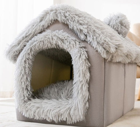 CloudPaws™ Luxury Foldable Pet House Bed For Cats & Dogs