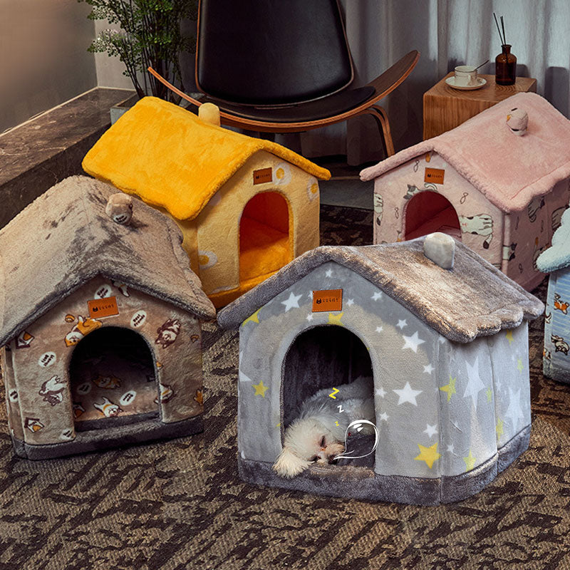 CloudPaws™ Luxury Foldable Pet House Bed For Cats & Dogs