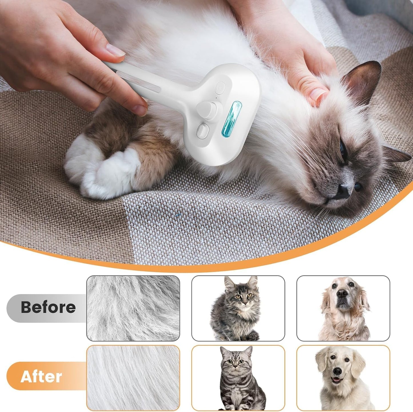 3-in-1 Self-Cleaning Steam Pet Brush The Effortless Way to Reduce Shedding & Keep Your Pet’s Coat Healthy