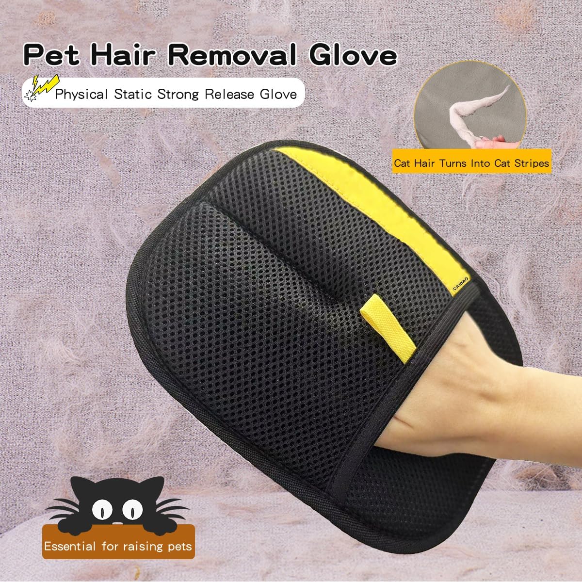 Finally… A Simple Way to Remove Pet Hair Without the Mess, Stress, or Sticky Rollers..Pet Hair Remover Glove