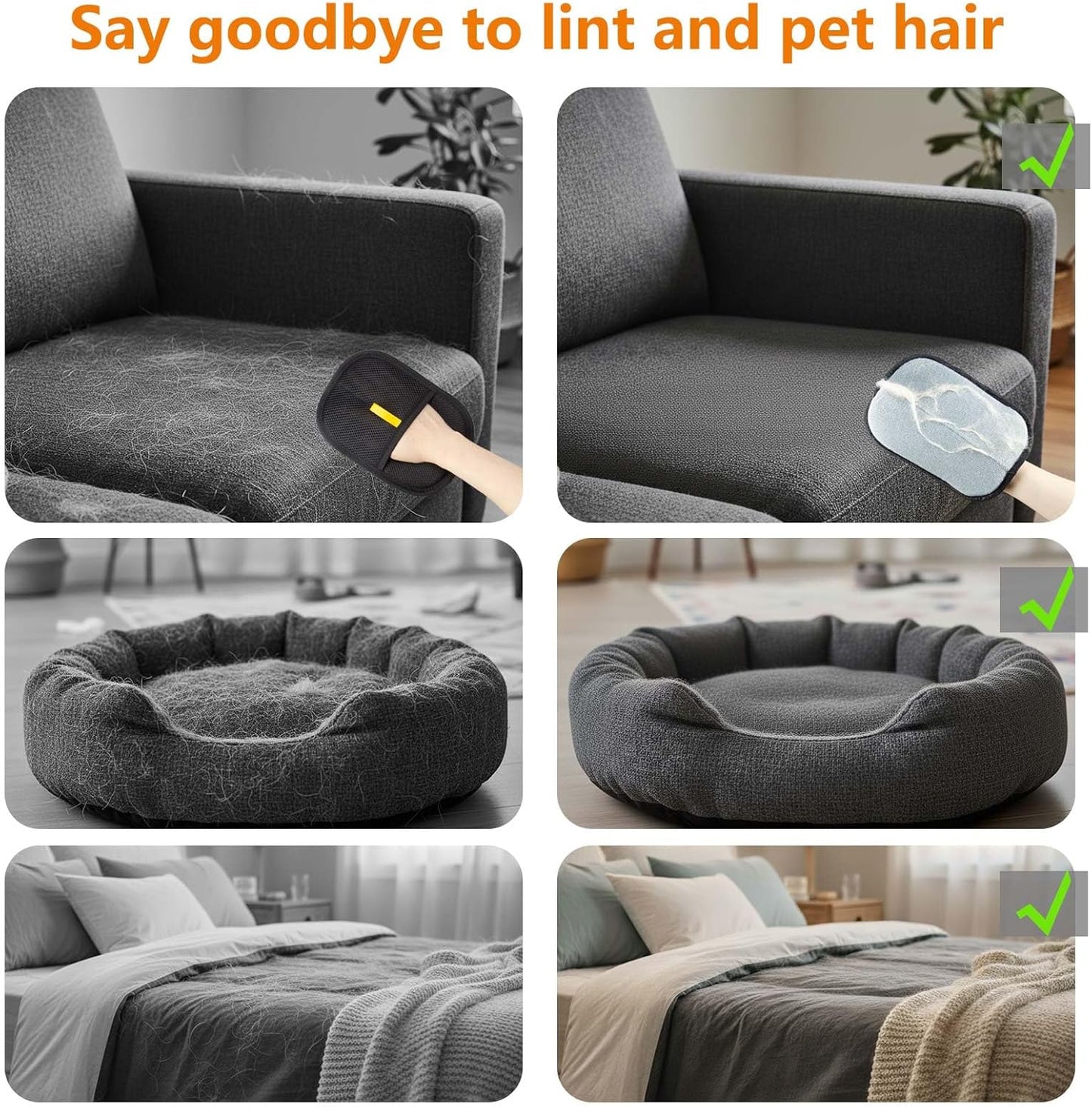 Finally… A Simple Way to Remove Pet Hair Without the Mess, Stress, or Sticky Rollers..Pet Hair Remover Glove