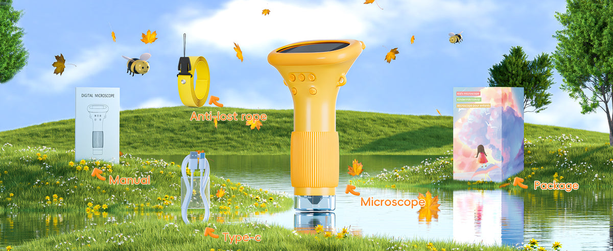 Kids Portable Digital Microscope-1000X STEM Learning Toy