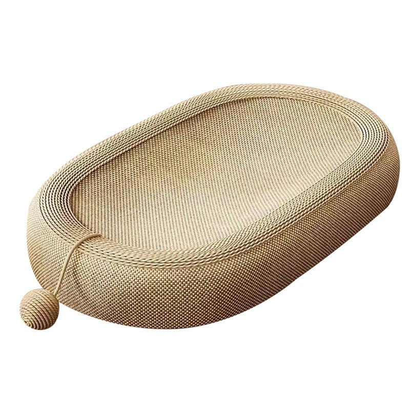 Oval Cat Scratcher Board Bed Kitten Scratching Pad Bowl Nest Activity Center