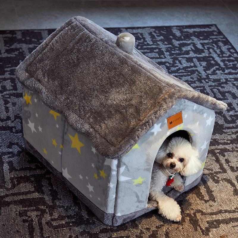 CloudPaws™ Luxury Foldable Pet House Bed For Cats & Dogs