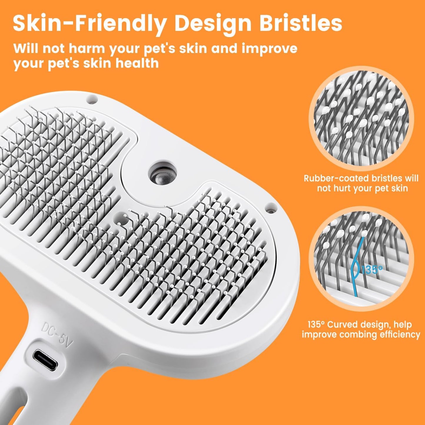 3-in-1 SteamPaw™ Grooming & Shedding Brush