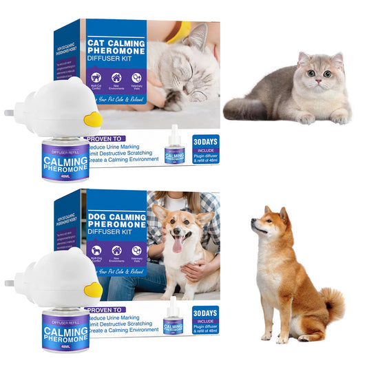 48ml Cat/Dog Calming Diffuser Enhanced Calming Pheromones Diffuser For Keeping Cats Safe Happy American Standard Flat Plug