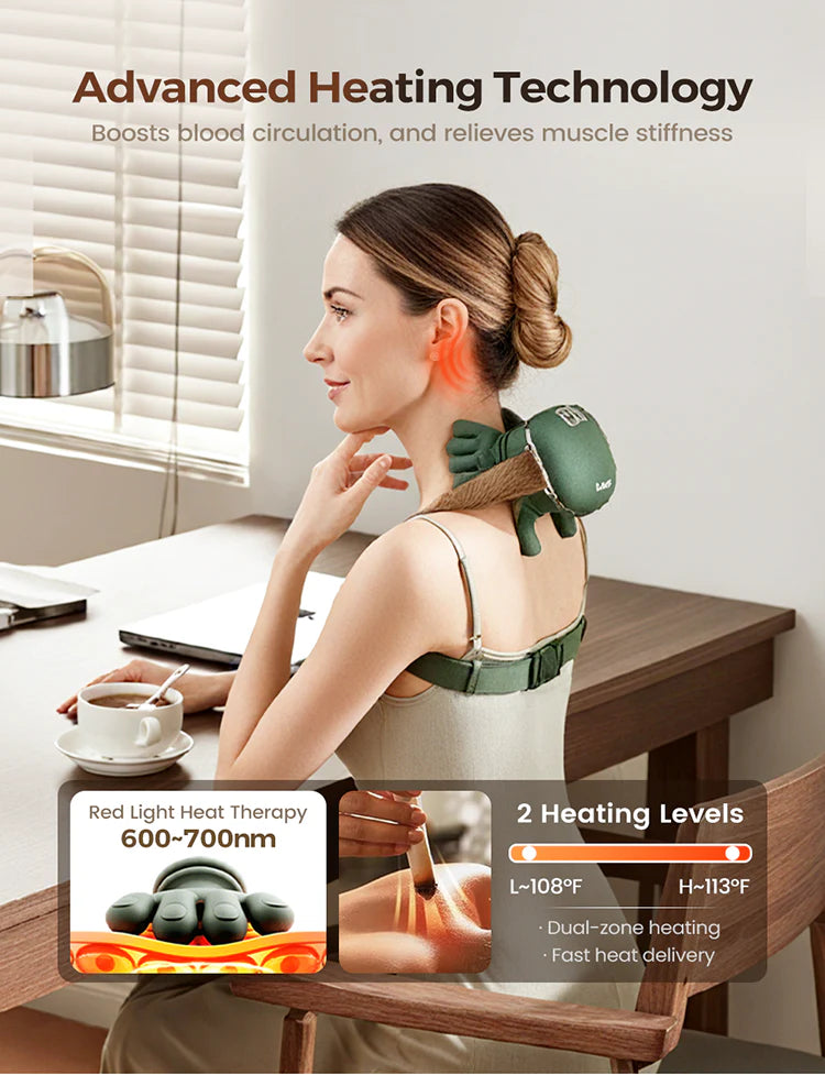 Melt Away Neck & Shoulder Tension in Minutes — Smart Deep-Kneading Massager