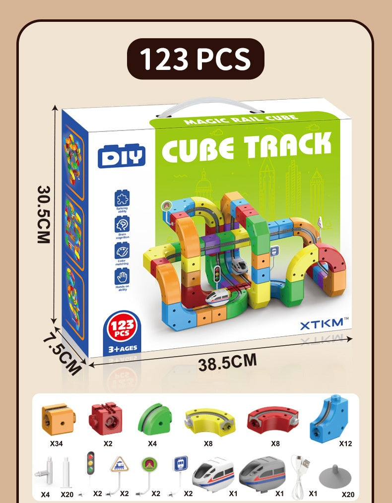 Magic Track Cube™ – 3D Electric Train Building Set for Kids