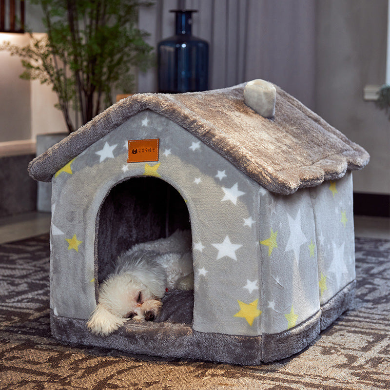 CloudPaws™ Luxury Foldable Pet House Bed For Cats & Dogs
