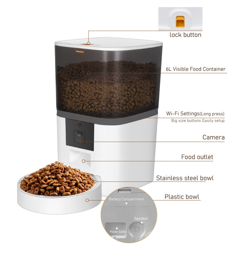 Feed & Watch™ Smart WiFi Pet Feeder With HD Camera