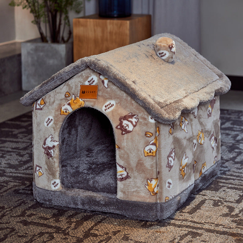 CloudPaws™ Luxury Foldable Pet House Bed For Cats & Dogs