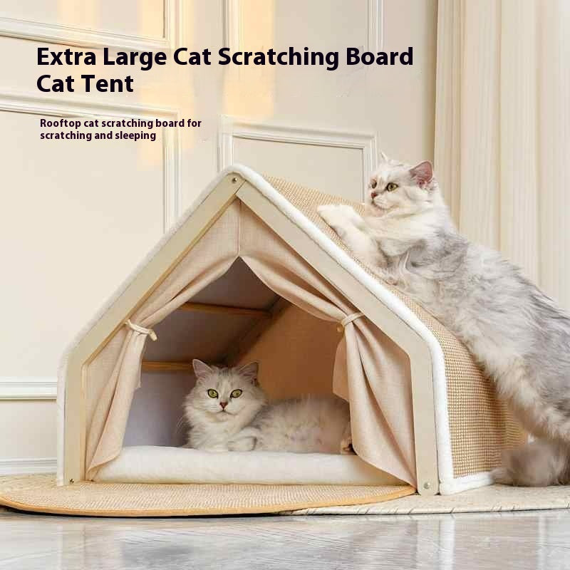 CozyPaw™ 2-In-1 Sisal Cat Scratcher House