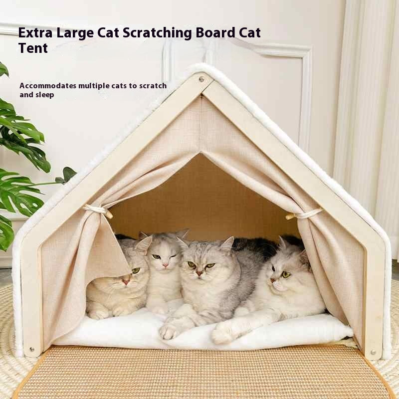 CozyPaw™ 2-In-1 Sisal Cat Scratcher House