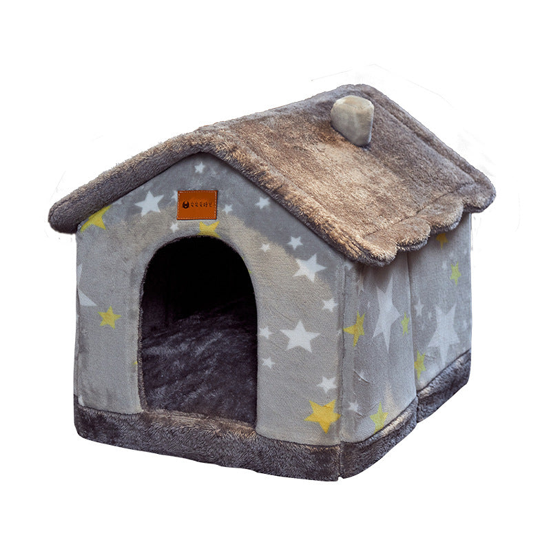 CloudPaws™ Luxury Foldable Pet House Bed For Cats & Dogs