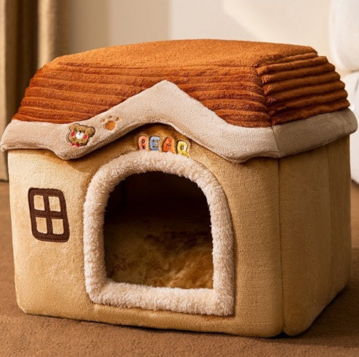 CloudPaws™ Luxury Foldable Pet House Bed For Cats & Dogs