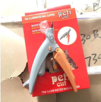 LED Pet Nail Clipper with Scissors and Magnifying Glass